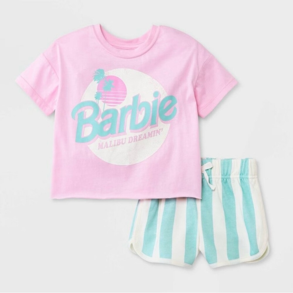Barbie Pink and Aqua Kids Matching Set